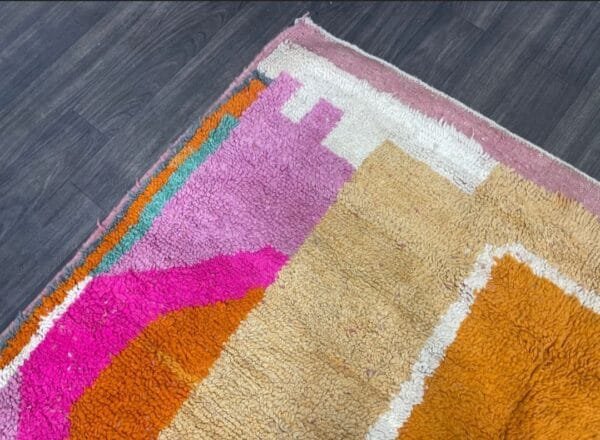 Leila – Moroccan Color Block Rug – Vibrant Wool Mosaic