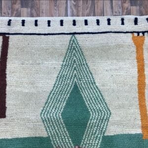 Nouria – Geometric Handmade Rug - Earthy Tones Design