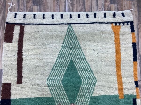 Nouria – Geometric Handmade Rug - Earthy Tones Design