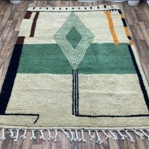 Nouria – Geometric Handmade Rug - Earthy Tones Design