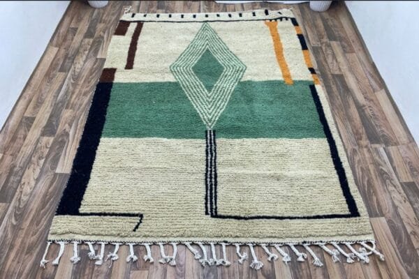 Nouria – Geometric Handmade Rug - Earthy Tones Design
