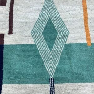 Nouria – Geometric Handmade Rug - Earthy Tones Design