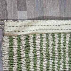 Yamina – Striped Green Rug - Handmade Authentic Craft