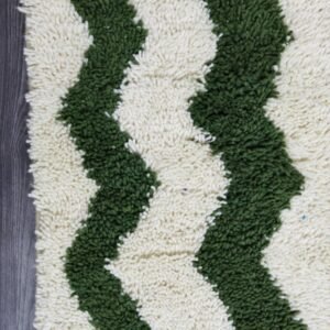 photo_5909091640667130567_y Hanan – Handmade Wavy Green Rug - Moroccan Design