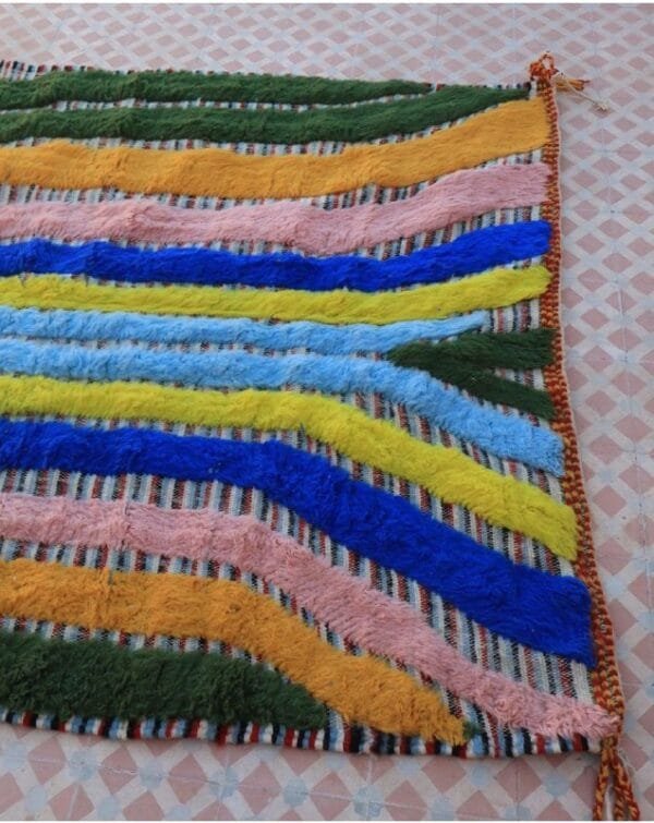 Qamar – Rainbow Moroccan Rug: A Burst of Color and Culture
