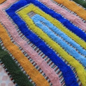 Qamar – Rainbow Moroccan Rug: A Burst of Color and Culture