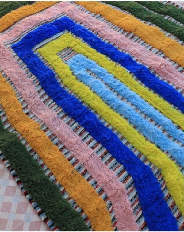 Qamar – Rainbow Moroccan Rug: A Burst of Color and Culture