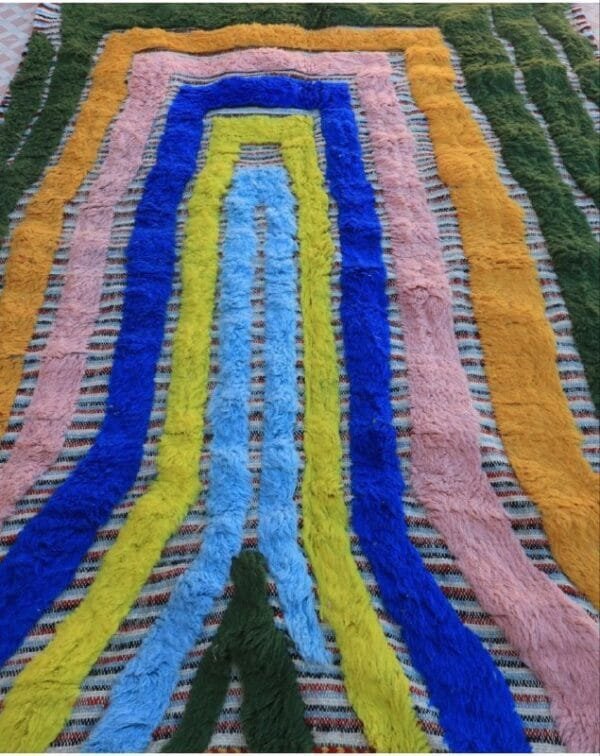 Qamar – Rainbow Moroccan Rug: A Burst of Color and Culture
