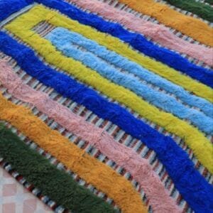 Qamar – Rainbow Moroccan Rug: A Burst of Color and Culture