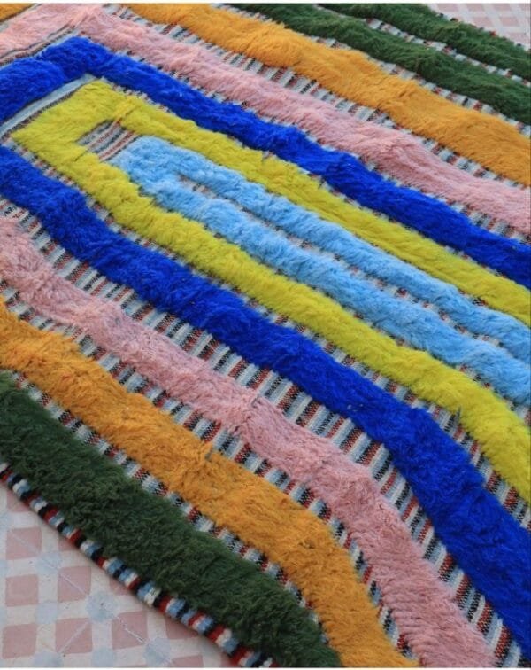 Qamar – Rainbow Moroccan Rug: A Burst of Color and Culture
