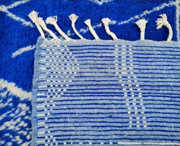Nada – Royal Blue Berber Rug – Abstract Moroccan Statement