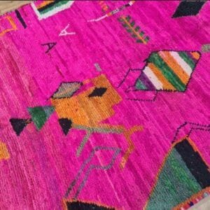 Amira – Hot Pink Berber Rug with Moroccan Motifs