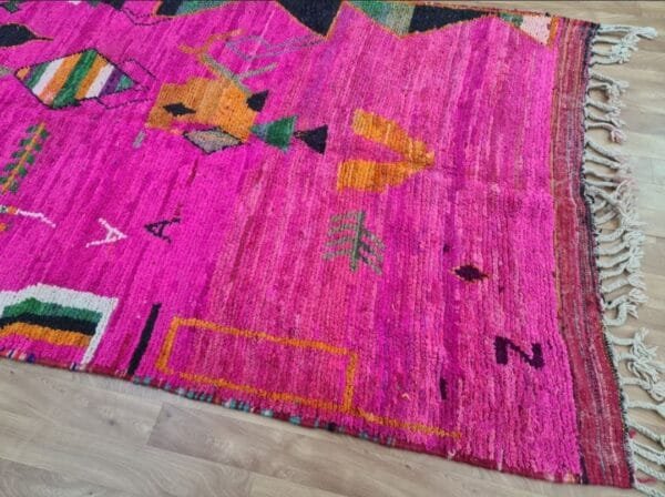 Amira – Hot Pink Berber Rug with Moroccan Motifs