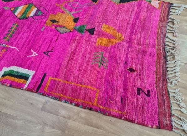 Amira – Hot Pink Berber Rug with Moroccan Motifs