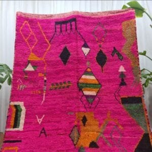 Amira – Hot Pink Berber Rug with Moroccan Motifs
