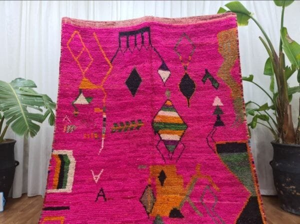 Amira – Hot Pink Berber Rug with Moroccan Motifs