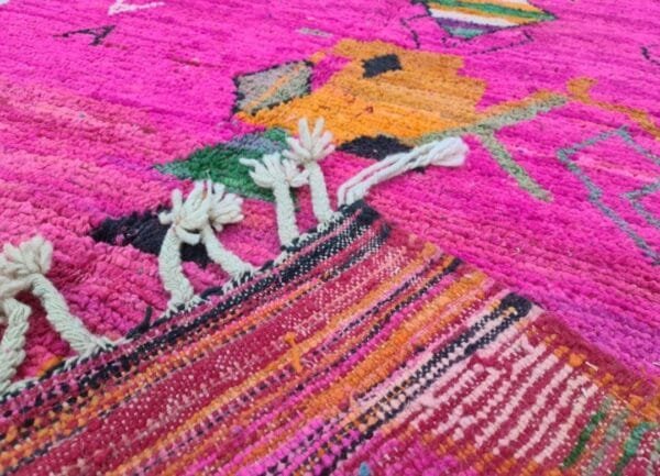 Amira – Hot Pink Berber Rug with Moroccan Motifs
