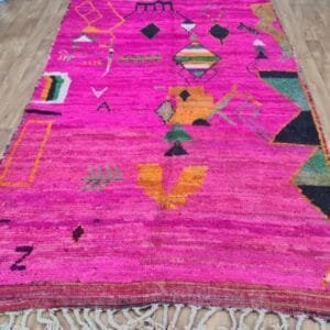 Amira – Hot Pink Berber Rug with Moroccan Motifs