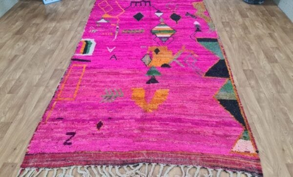 Amira – Hot Pink Berber Rug with Moroccan Motifs