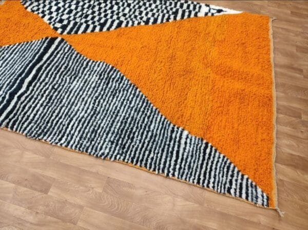 Fatima – Striking Orange Moroccan Rug – Handwoven Wool