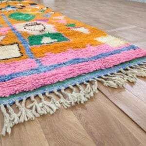 Meroua – Vivid Orange Runner Rug – Handwoven Moroccan Art