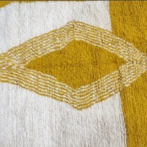 Amira – Bold Geometric Area Rug in Mustard and Black