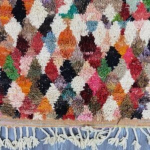 Rimah – Colorful Geometric Wool Rug – Moroccan Artistry