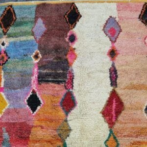 Rimah – Colorful Geometric Wool Rug – Moroccan Artistry