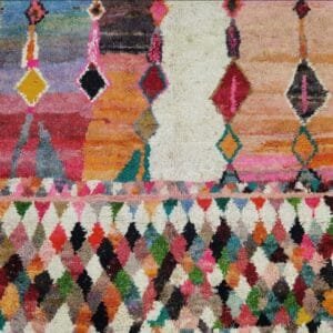 Rimah – Colorful Geometric Wool Rug – Moroccan Artistry