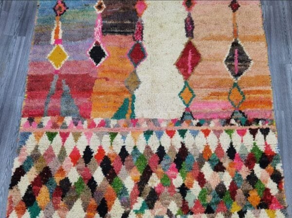 Rimah – Colorful Geometric Wool Rug – Moroccan Artistry
