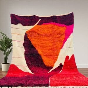 Yamina –Bold Abstract Moroccan Rug in Fiery Hues