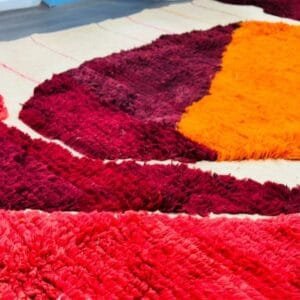 Yamina –Bold Abstract Moroccan Rug in Fiery Hues