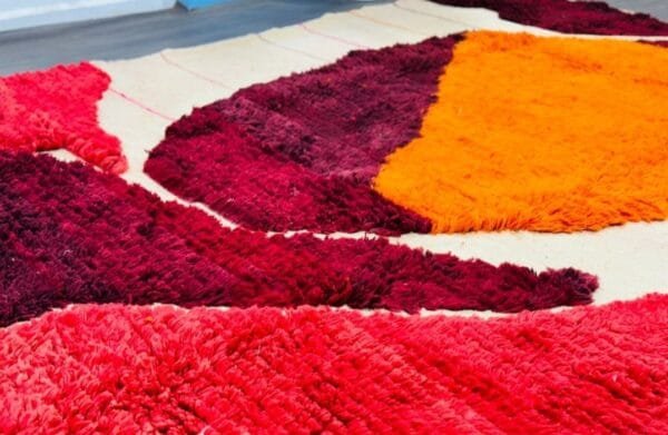 Yamina –Bold Abstract Moroccan Rug in Fiery Hues