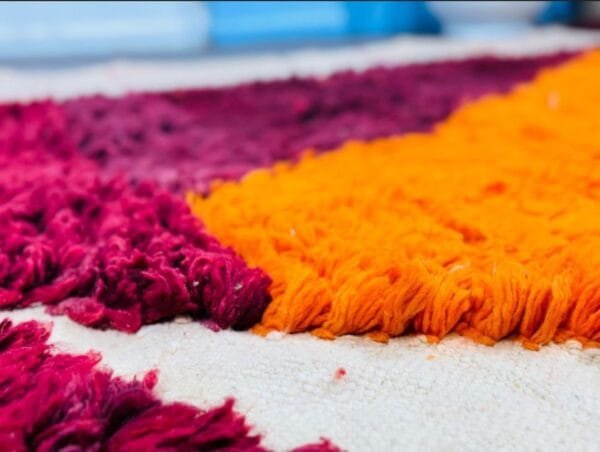 Yamina –Bold Abstract Moroccan Rug in Fiery Hues