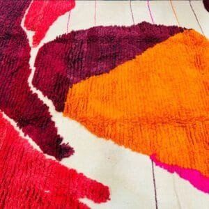 Yamina –Bold Abstract Moroccan Rug in Fiery Hues