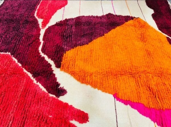 Yamina –Bold Abstract Moroccan Rug in Fiery Hues