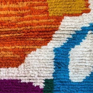 Nassima –Vibrant Abstract Wool Rug – Moroccan Inspired Design