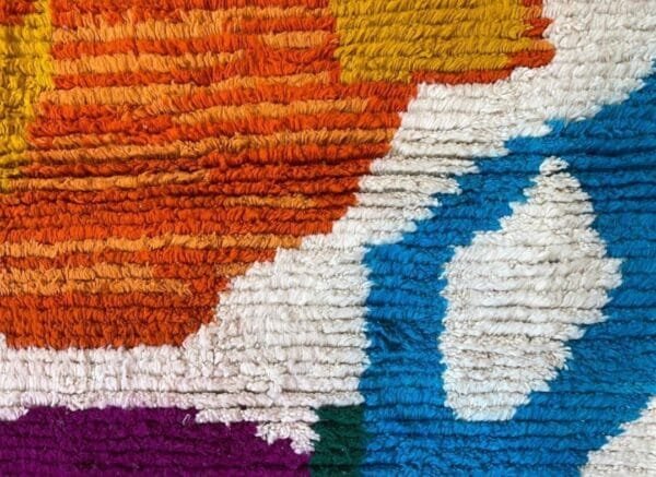 Nassima –Vibrant Abstract Wool Rug – Moroccan Inspired Design