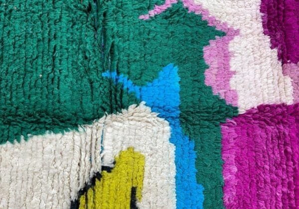 Nassima –Vibrant Abstract Wool Rug – Moroccan Inspired Design