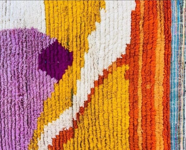 Nassima –Vibrant Abstract Wool Rug – Moroccan Inspired Design