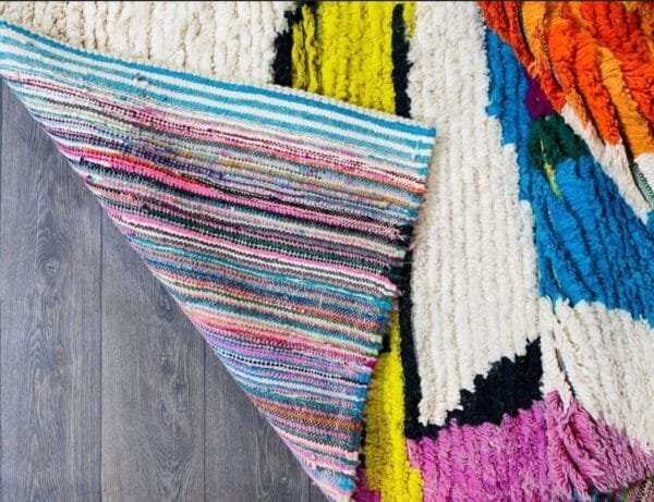 Nassima –Vibrant Abstract Wool Rug – Moroccan Inspired Design