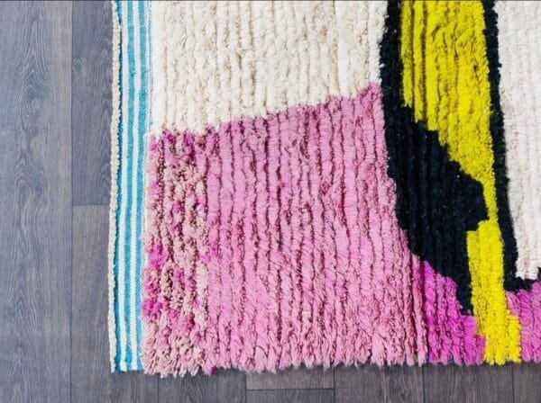 Nassima –Vibrant Abstract Wool Rug – Moroccan Inspired Design