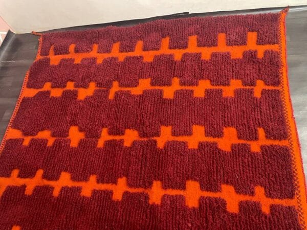 Burgundy Moroccan Rug – Handwoven Elegance in Deep Red Tones