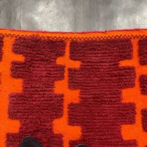 Burgundy Moroccan Rug – Handwoven Elegance in Deep Red Tones