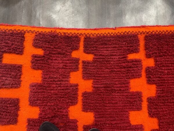 Burgundy Moroccan Rug – Handwoven Elegance in Deep Red Tones