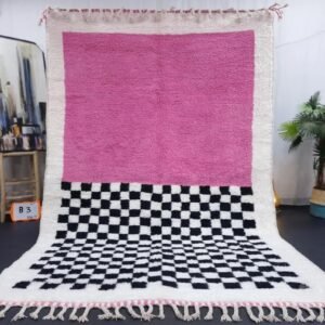 Aisha – Pink and Black Carpet – Perfect for Bedroom or Living Room Pink and Black Carpet