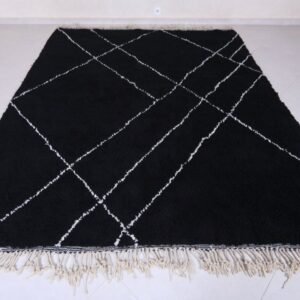 Handmade Berber Carpet Zina – Black Moroccan Rug – Handmade Berber Carpet