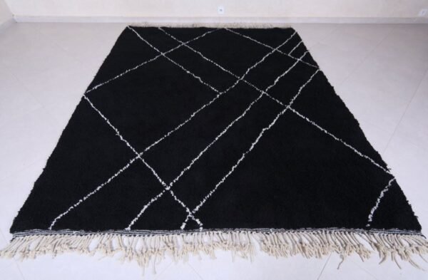 Handmade Berber Carpet Zina – Black Moroccan Rug – Handmade Berber Carpet