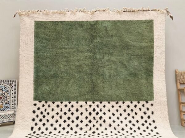 Berber Carpet – Authentic Moroccan Wool Rug Samara – Green Berber Carpet – Authentic Moroccan Wool Rug
