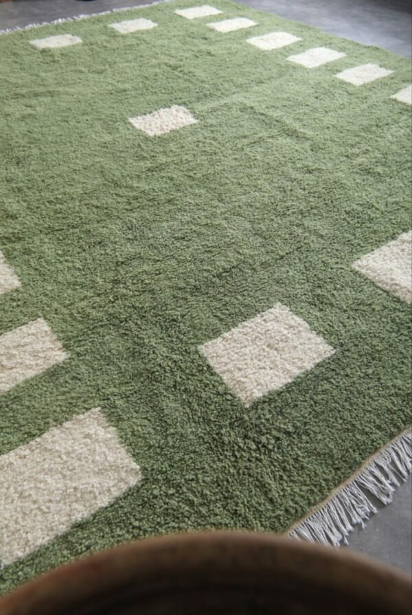 Green Handmade Moroccan Rugs Maria – Green Moroccan Rug – Handmade Berber Rugs